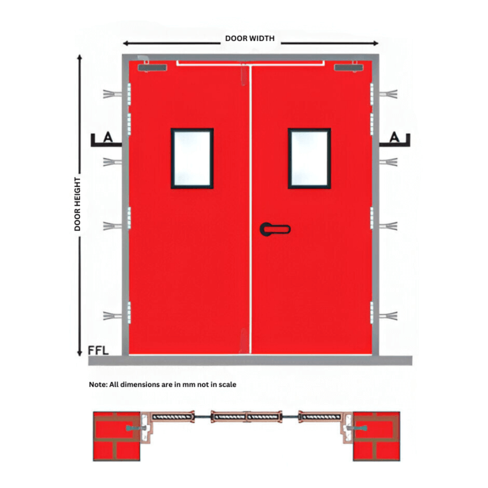 48mm Thick Metal Fire Rated Doors