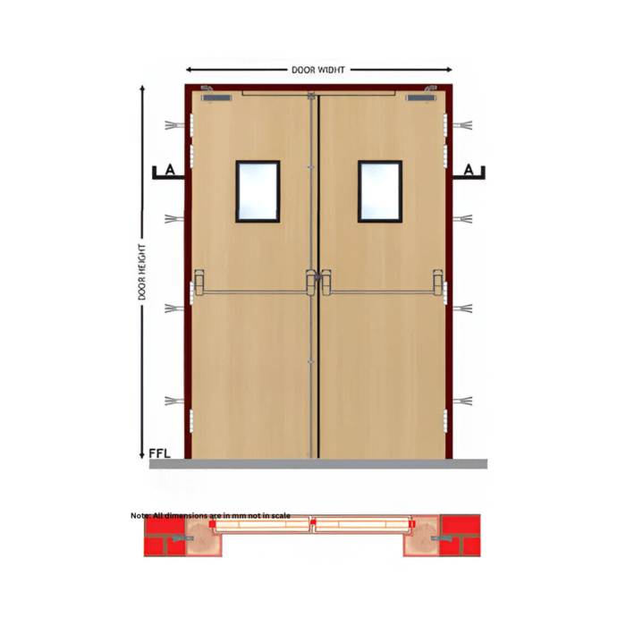 55mm Thick Wooden Fire Rated Doors