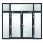60mm Thick Glazed Metal Fire Rated Doors with Fixed Partition - 60mm Thick Glazed Metal Fire Rated Door with Fixed Partition of 120 minutes Fire Rating - fire rated doors
